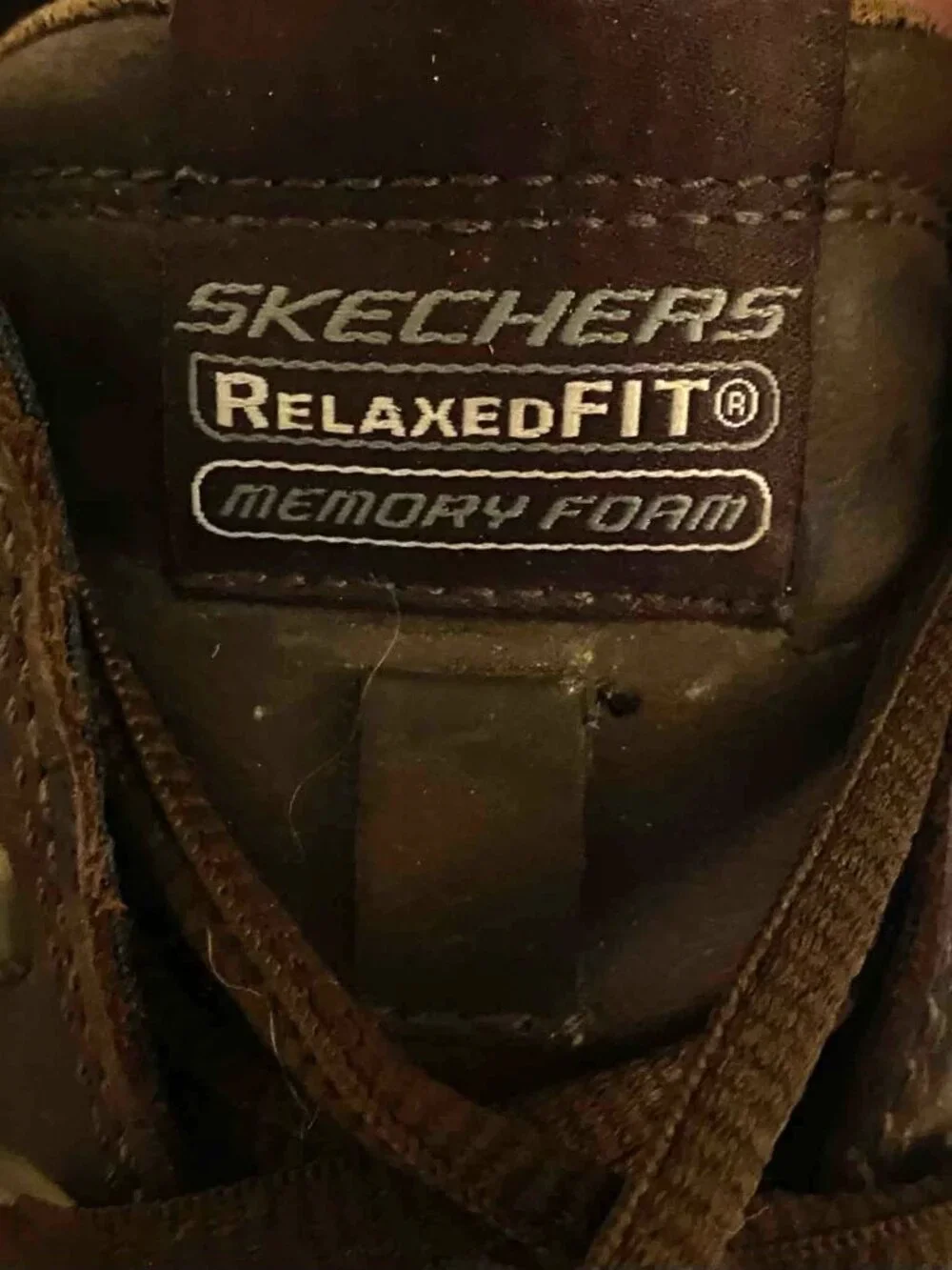 Skechers Segment Rilar Brown Leather Relaxed Fit Memory Foam Shoes Men's 12